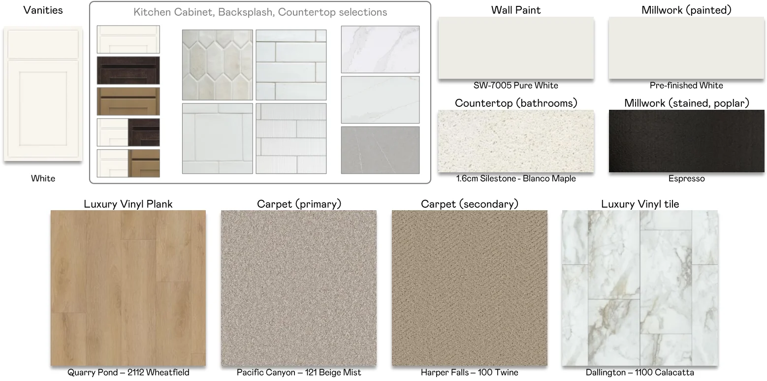 Interior color package of home.