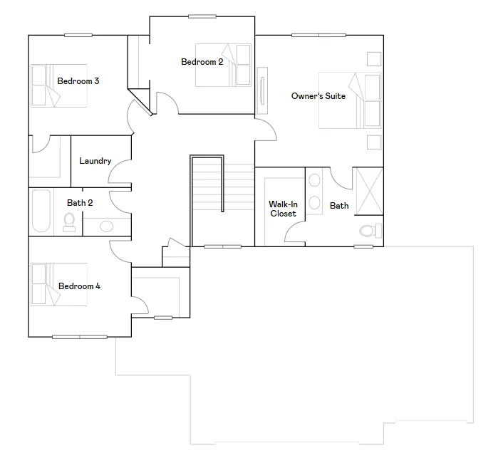 Upper level floorplan