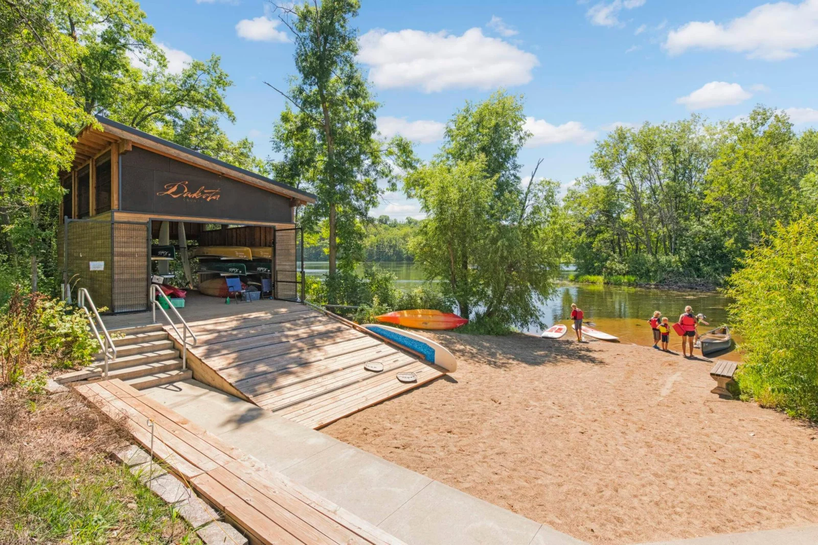Boat launch area