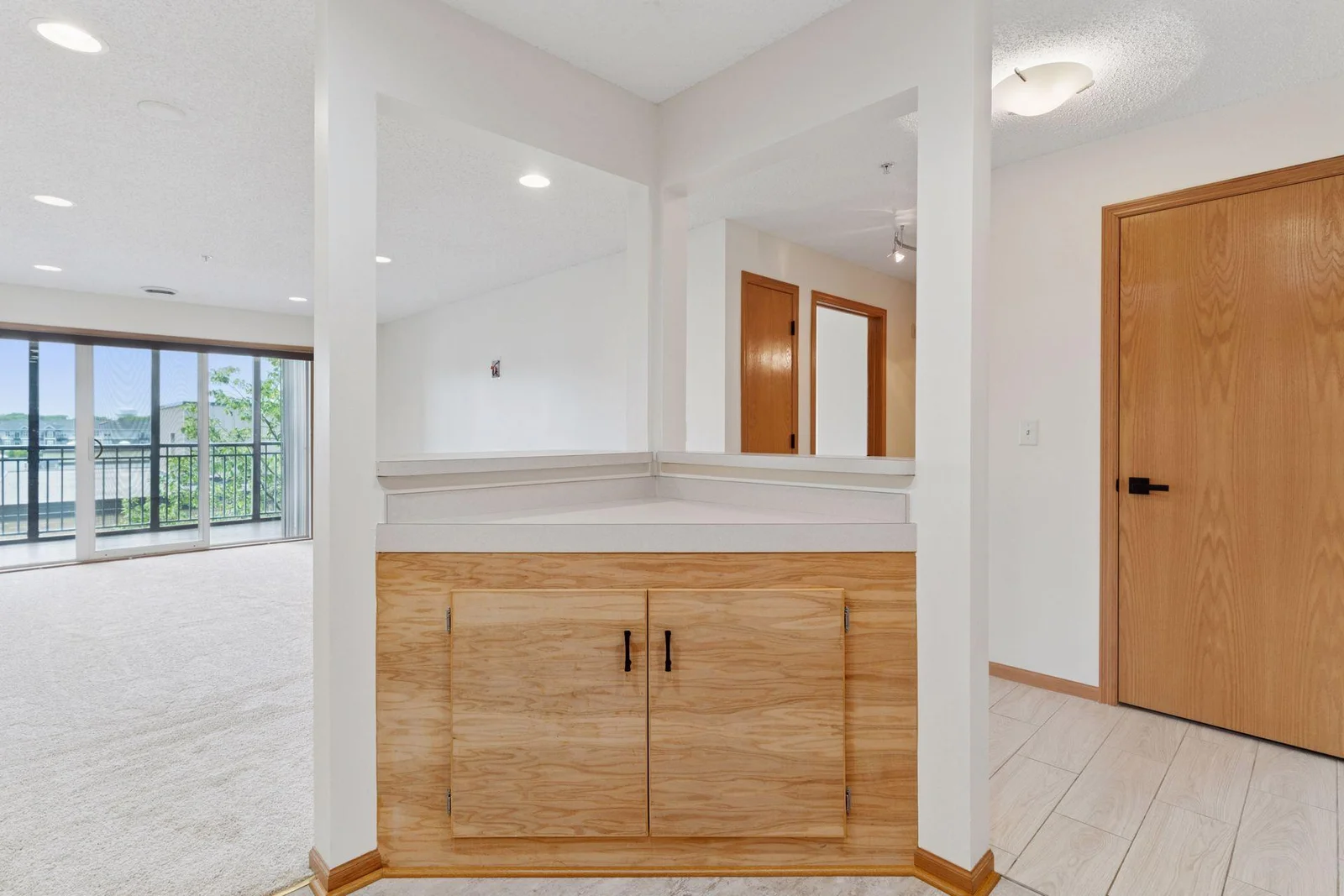 Extra storage and open concept