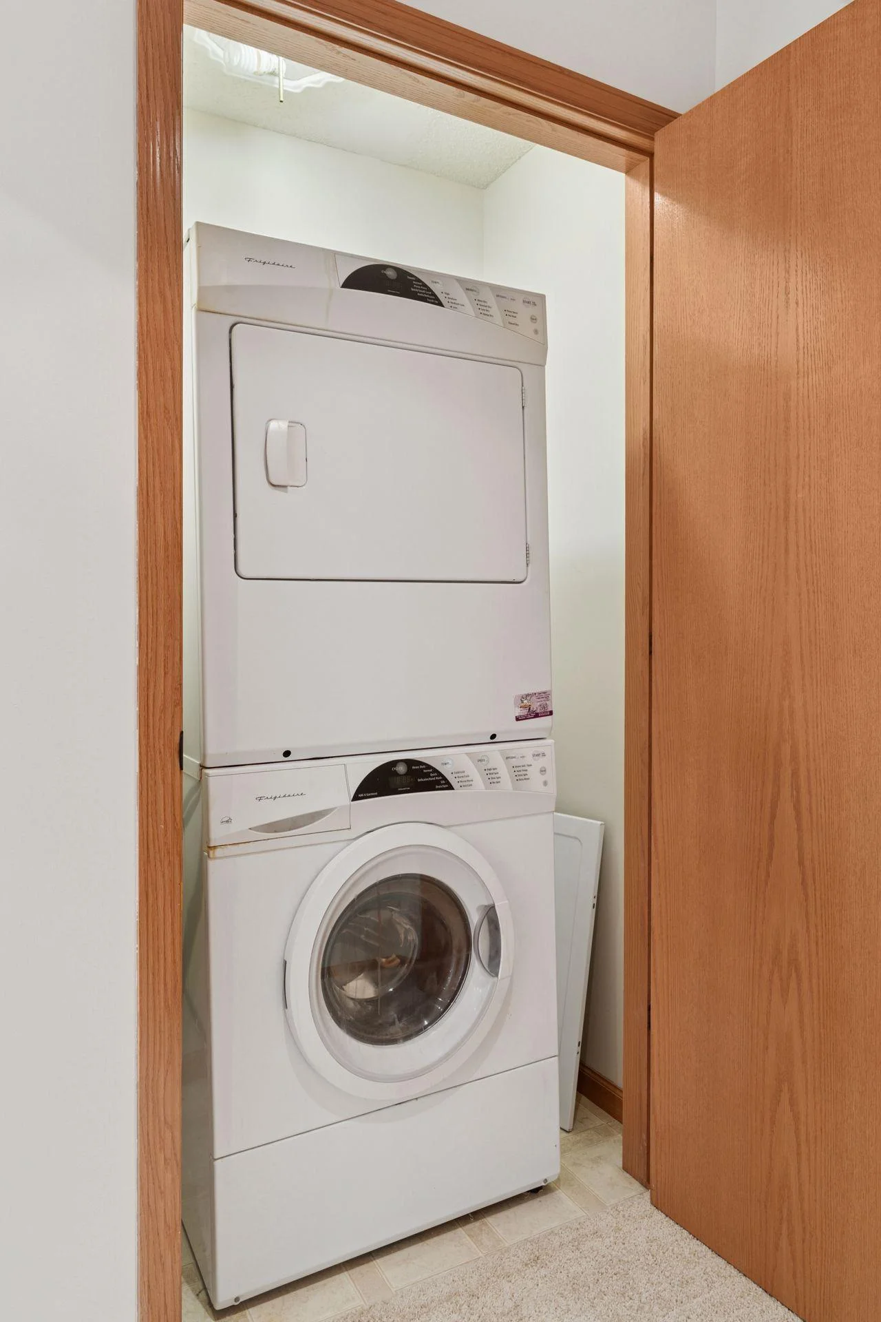 In unit washer and dryer