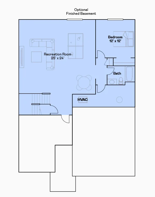 Cordoba lower level floorplan.