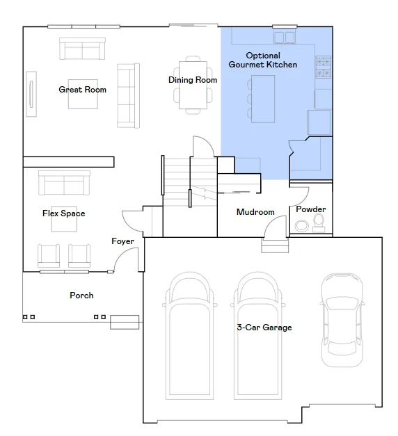 Bristol main level floorplan.