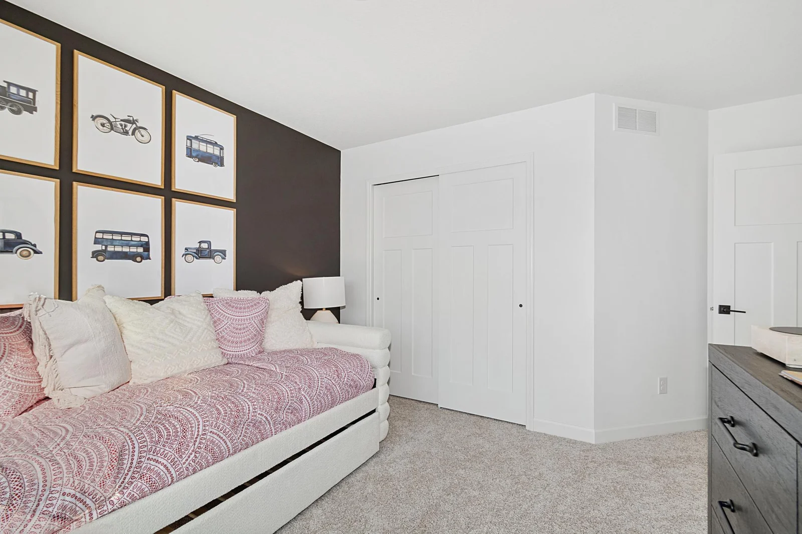 (Photo of a decorated model, actual homes finishes will vary) The third secondary bedroom.