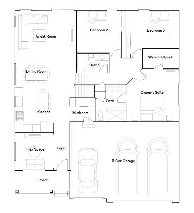 Main level floorplan