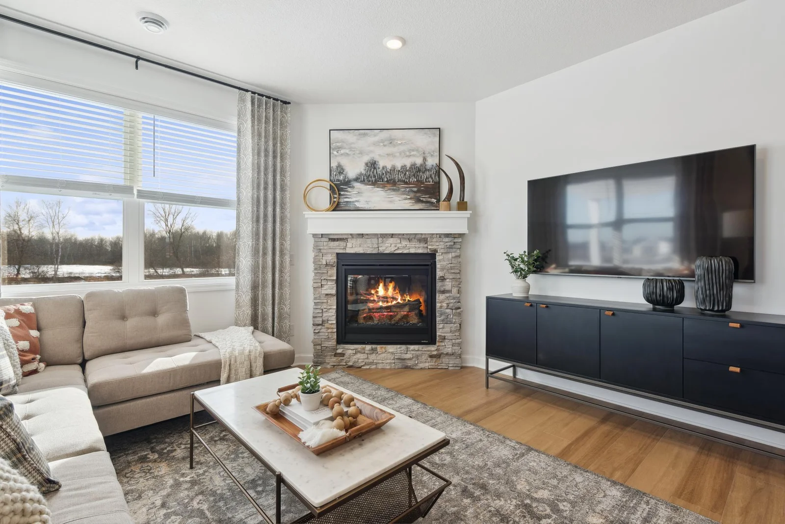 *Photo of model home, actual features may vary. The Great Room is cozy and contemporary.