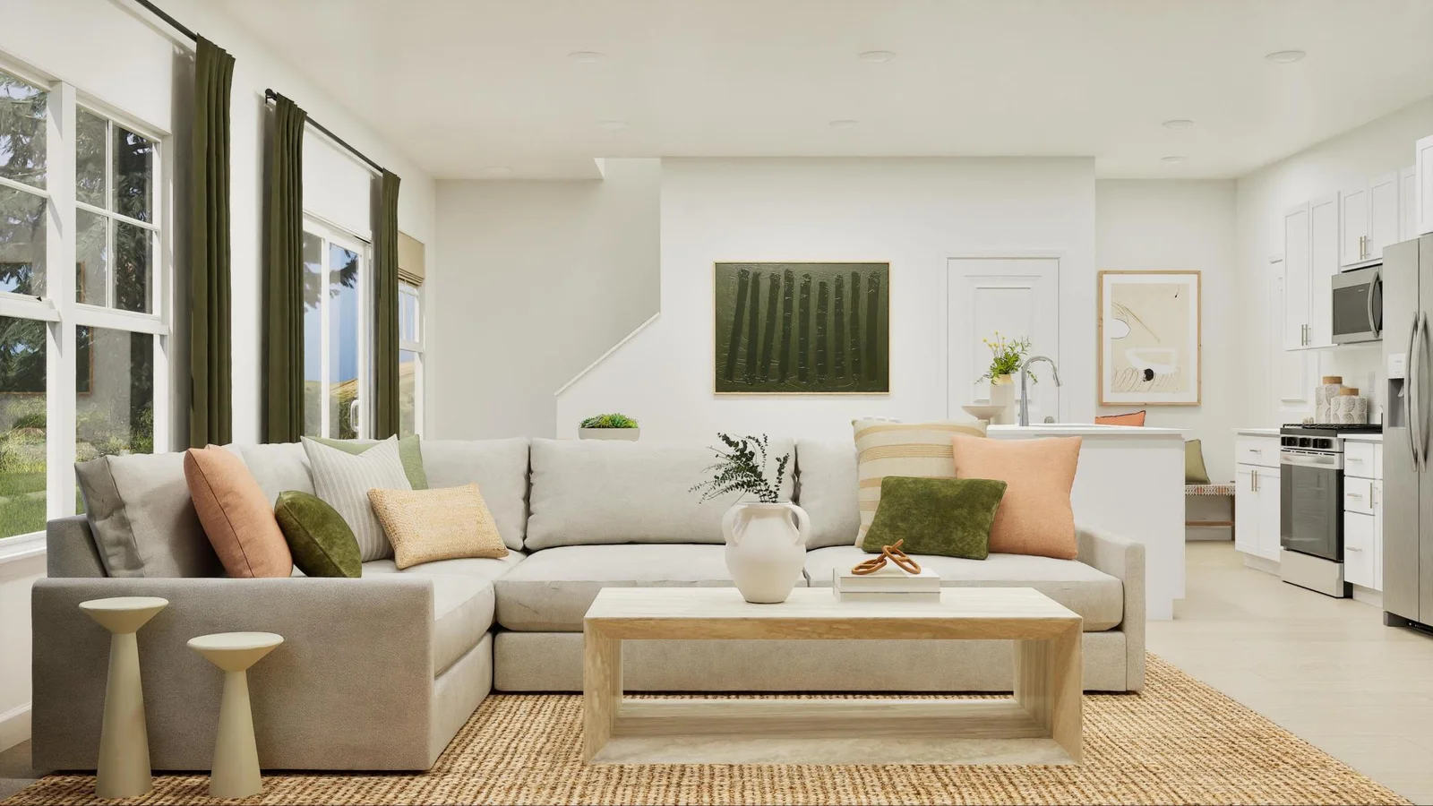 (Photo is of a virtual rendering, actual finishes will vary) Host memorable get-togethers, hang out with friends or simply curl up with a favorite book in the comfortable family room.