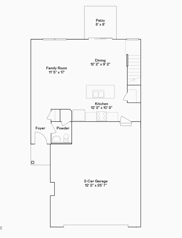 Floorplan of the main level.