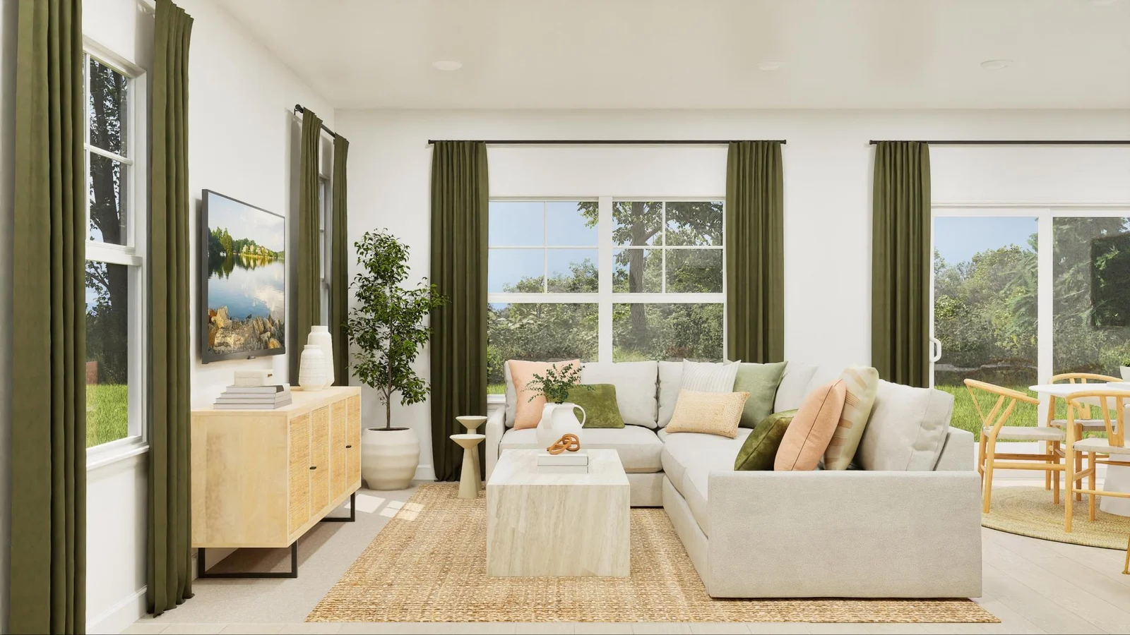 (Photo is of a virtual rendering, actual finishes will vary) Surrounded by wide, energy-efficient windows, the home embraces soft, natural light on sunny days.jpeg