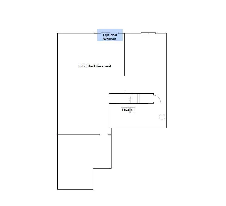 Unfinished basement floorplan