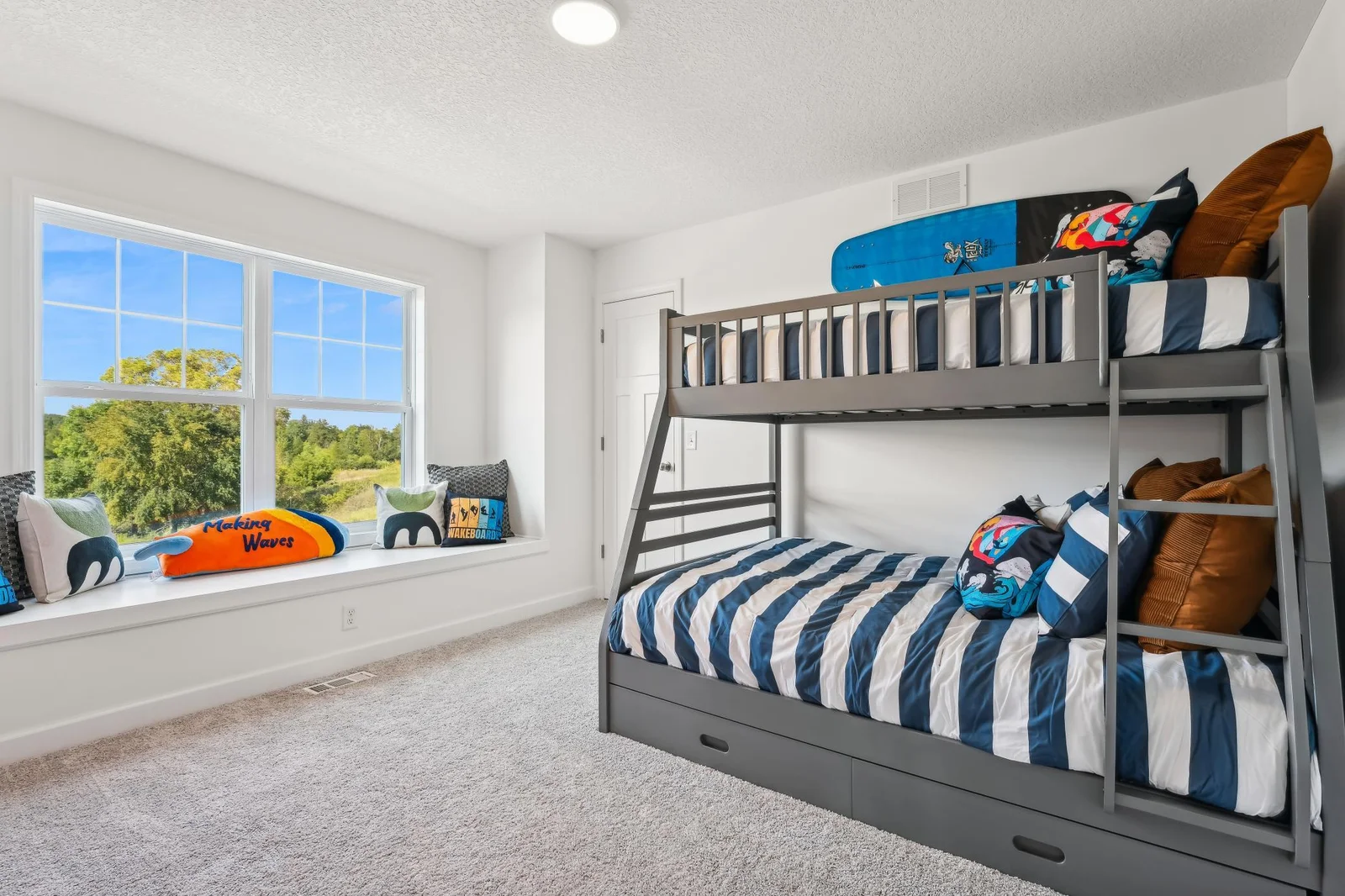 (Photos of model home, features will vary) The home has four bedrooms and is perfect for a growing family or someone simply looking for more space.