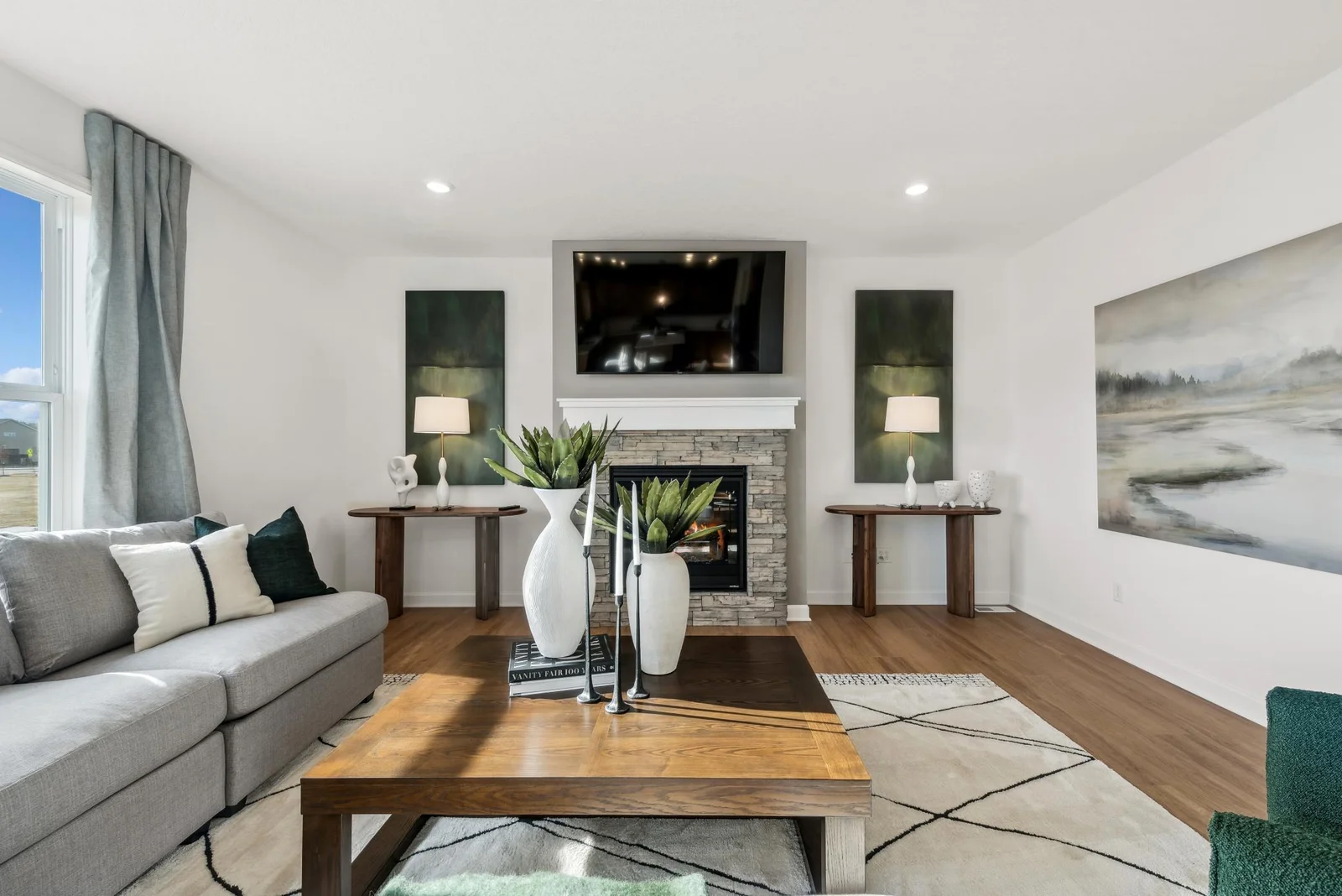 (Photos of model home, features will vary) The Great Room features large windows for ample natural light and is the perfect place for gathering with friends and family.
