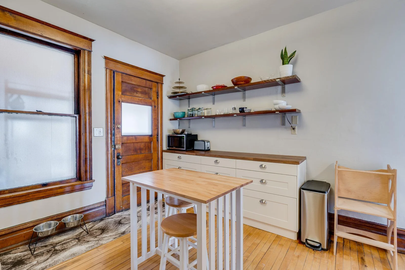 All the cabinets create plenty of storage and add prep space