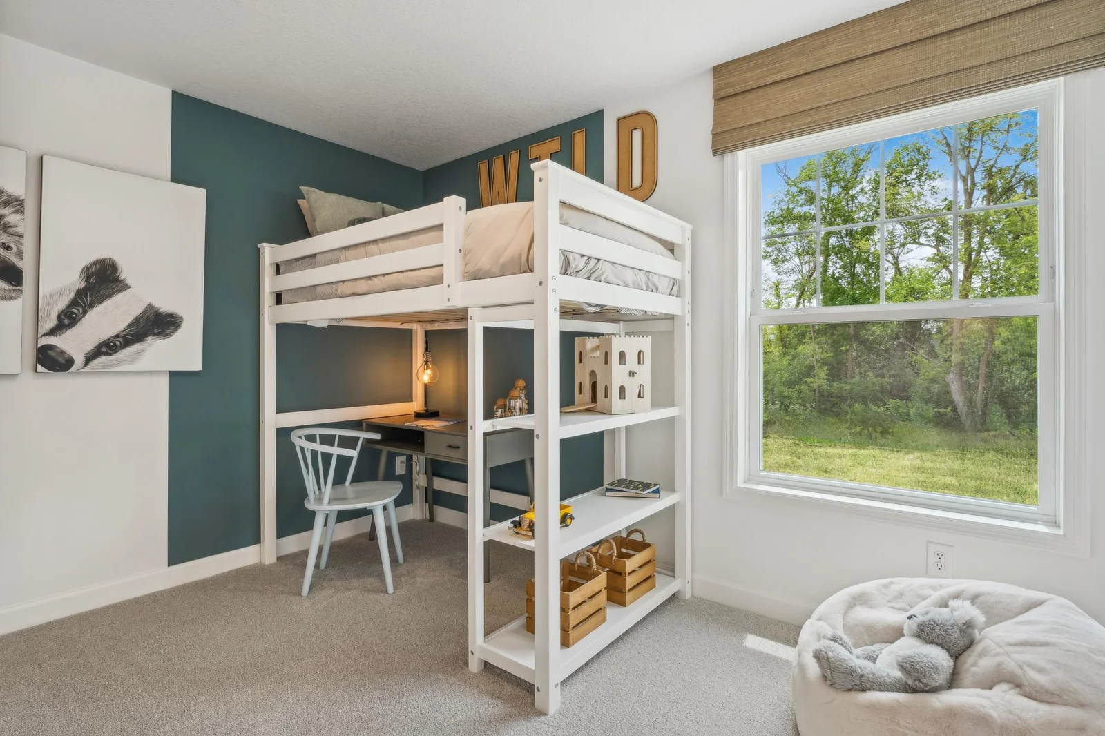 (Photo of a decorated model, actual homes finishes will vary) The third secondary bedroom.