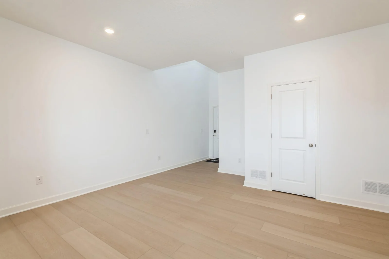 (This is a photo of a similar home!) The dining room, connected to the kitchen and living room!