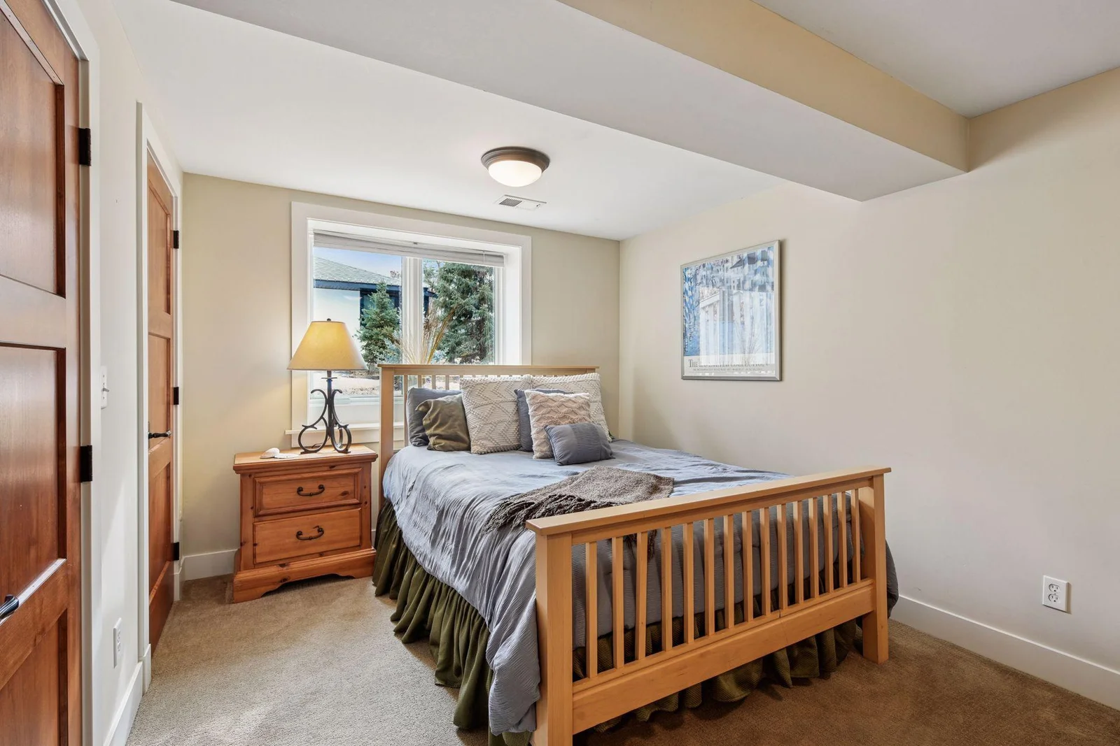 Finishing off the lower level is the third bedroom, again with two closets.