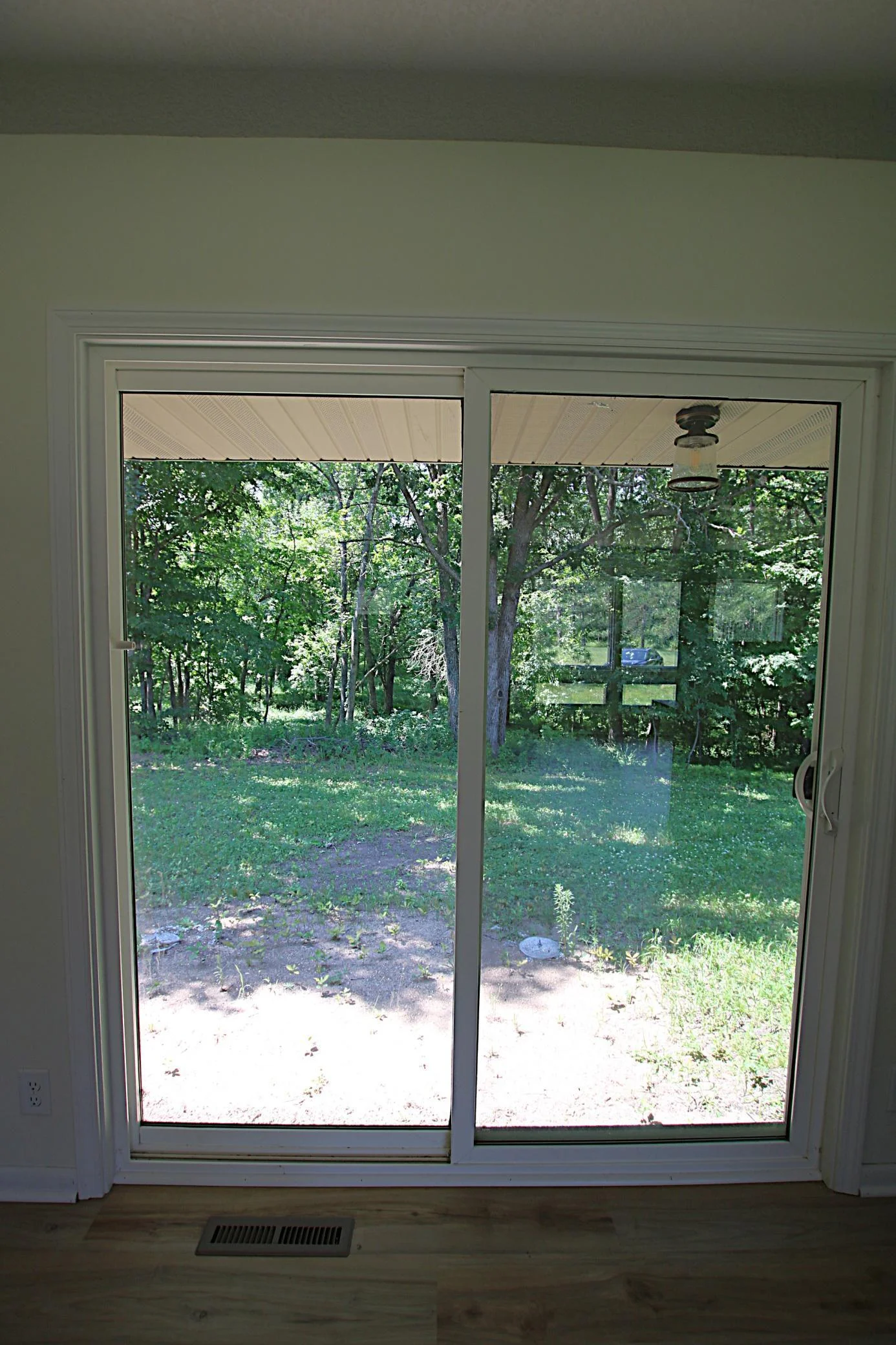 Patio door leading to back yard