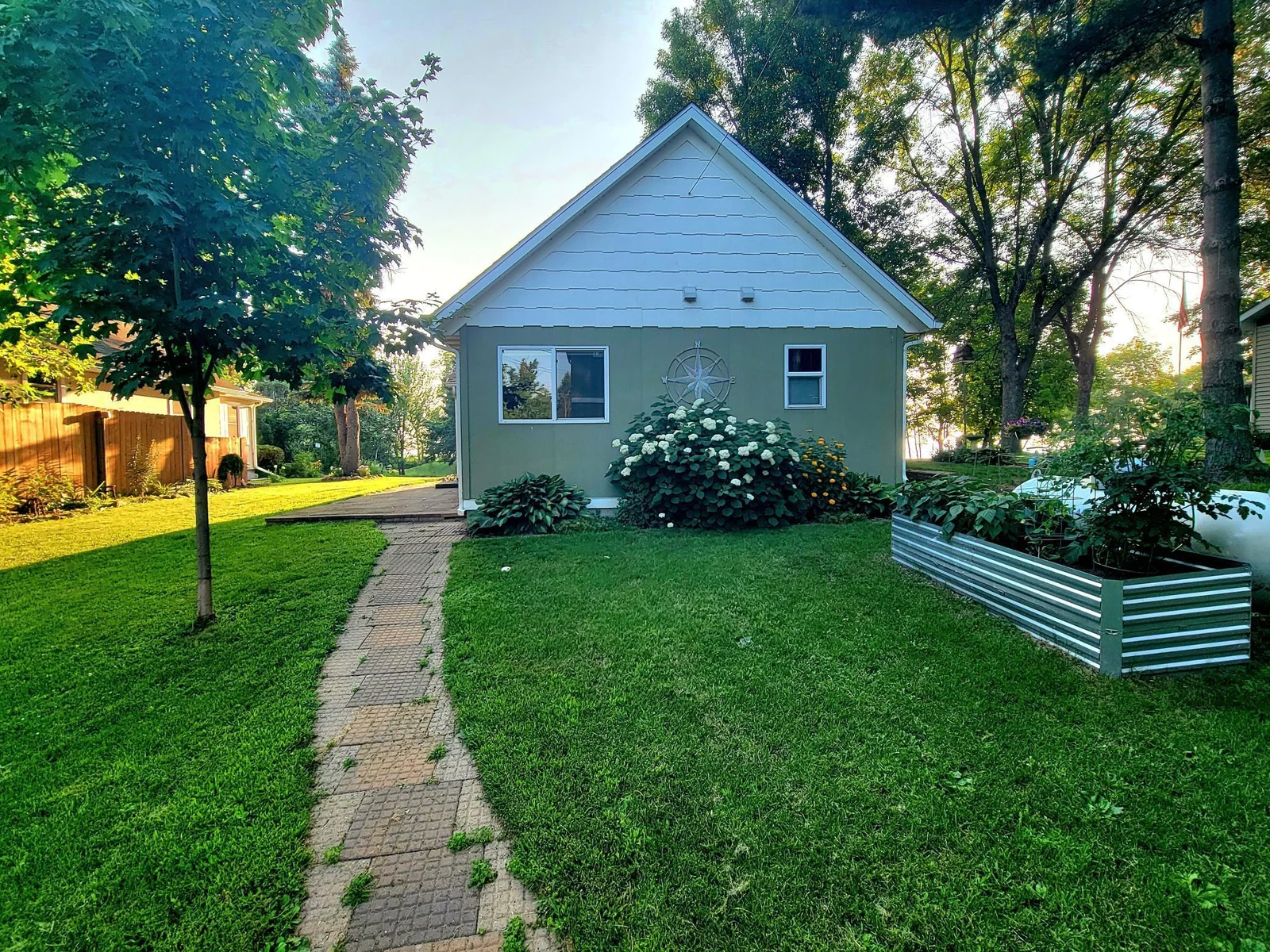 walkway between home & garage