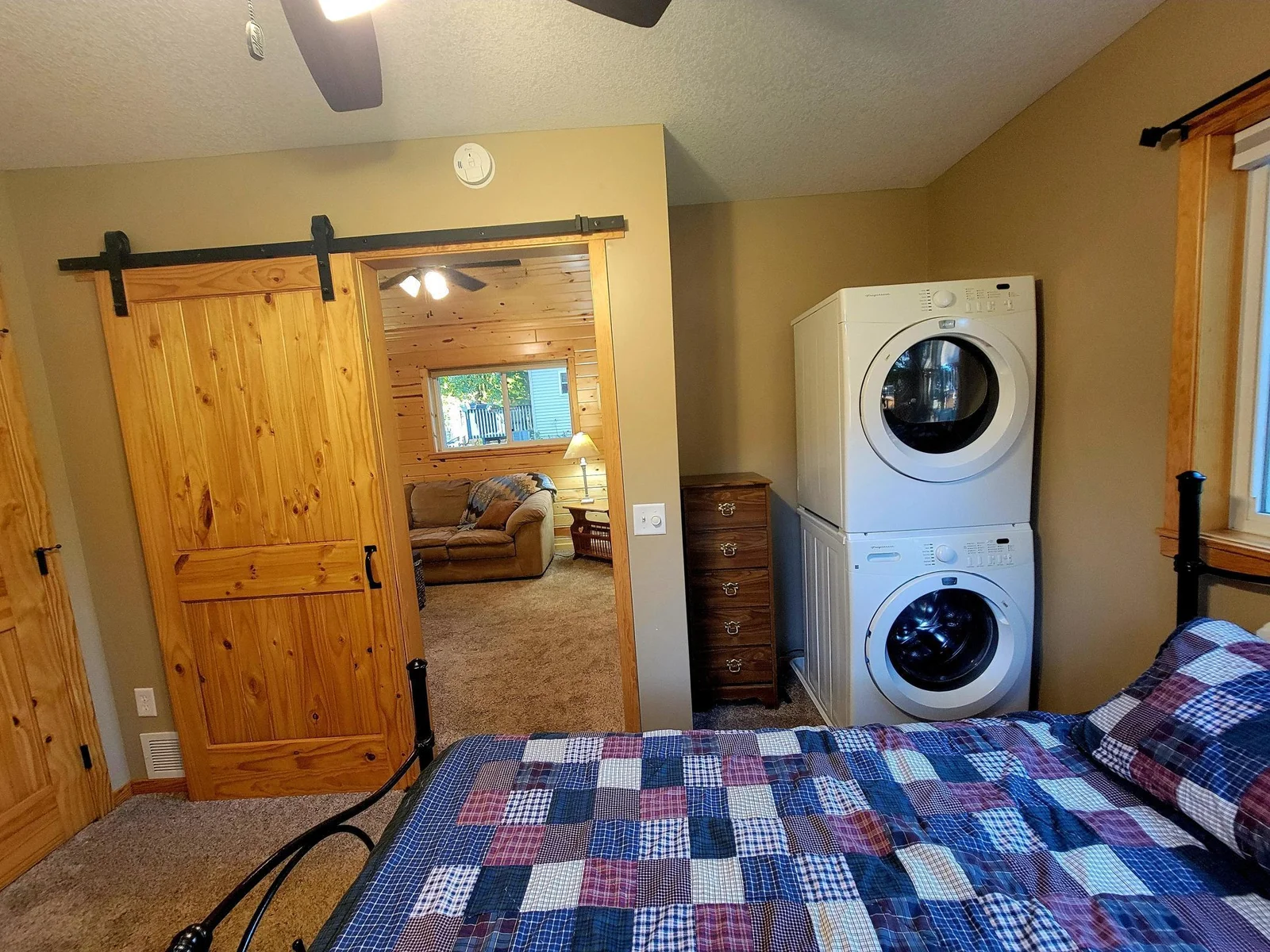 barn door in the bedroom