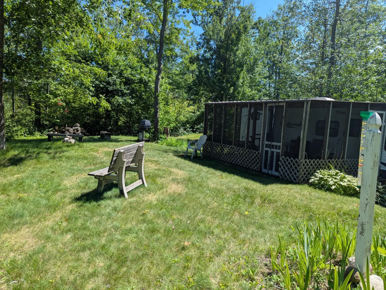 Looking across yard