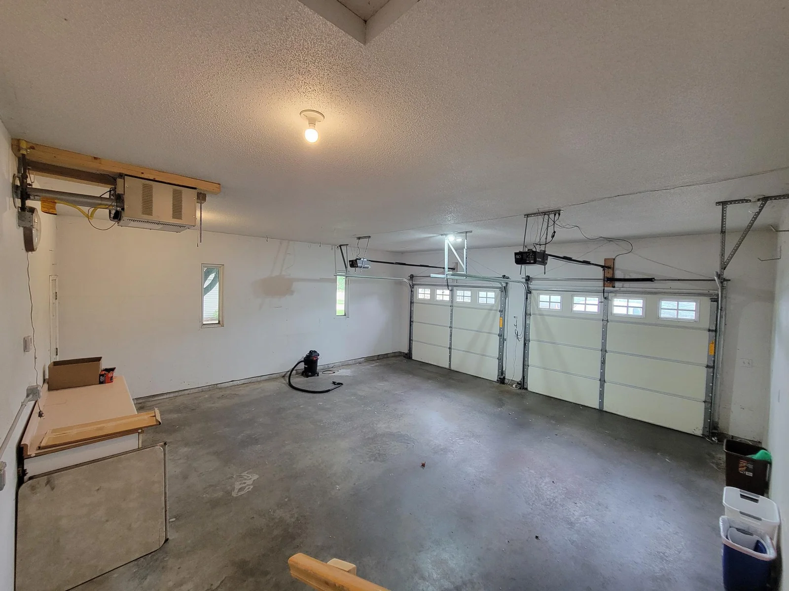 finished heated garage