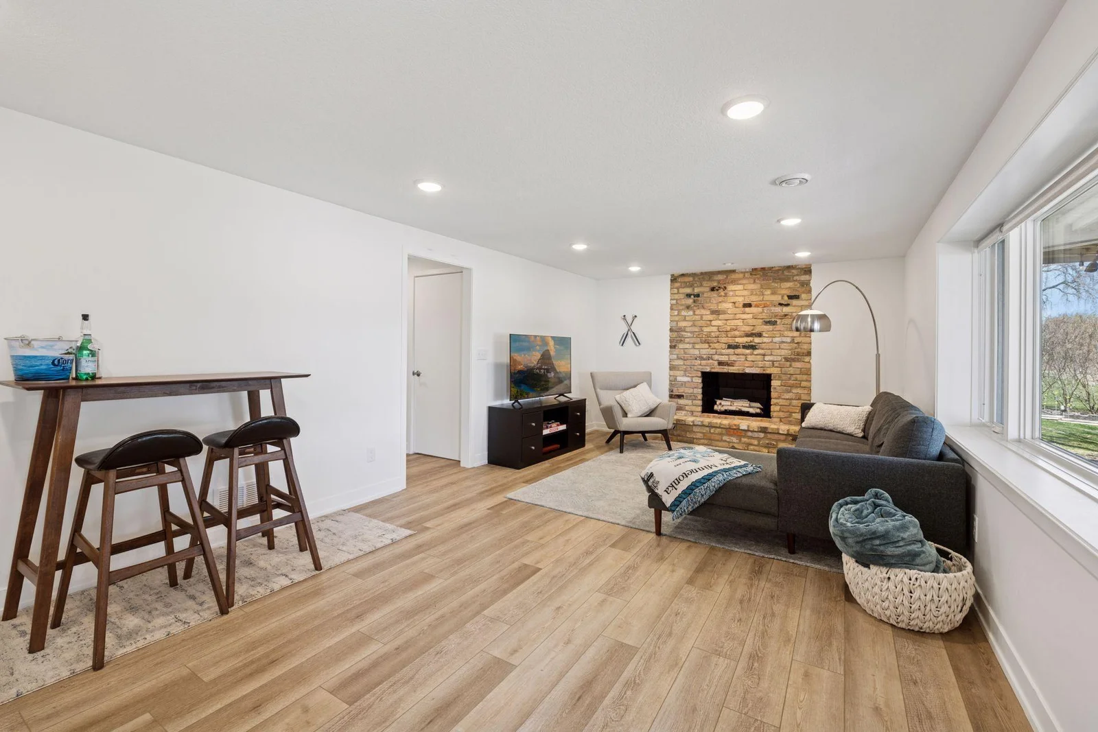 Beautiful flooring throughout the lower level