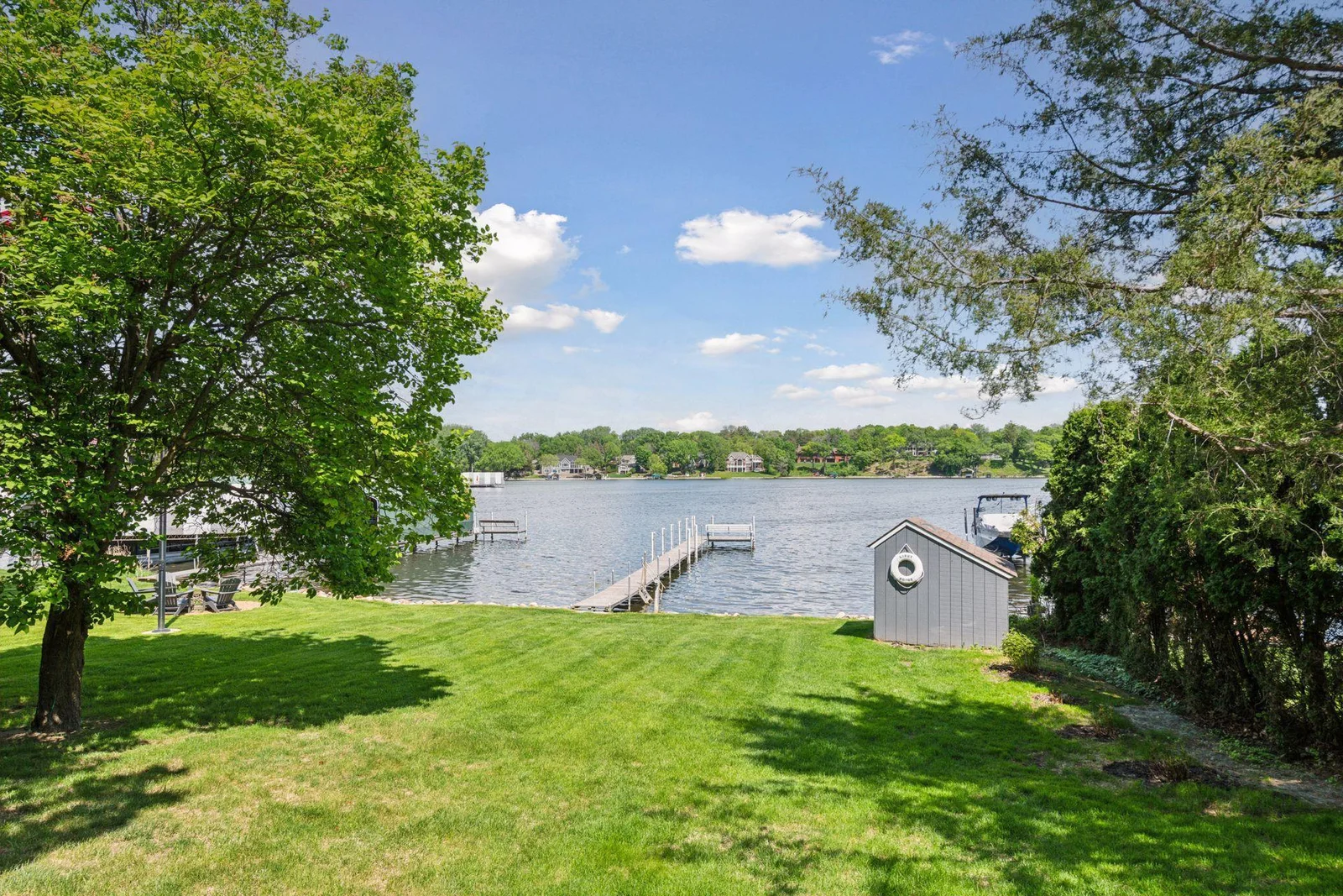 The lot features 50 feet of shoreline on Forest Lake Bay on Lake Minnetonka