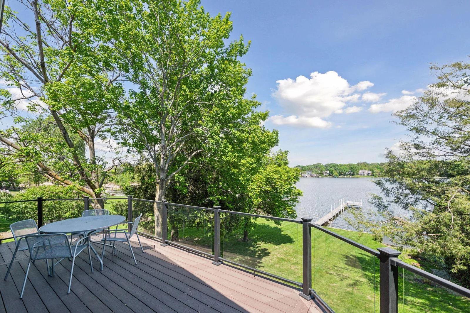Enjoy hosting gatherings and sharing meals with this view