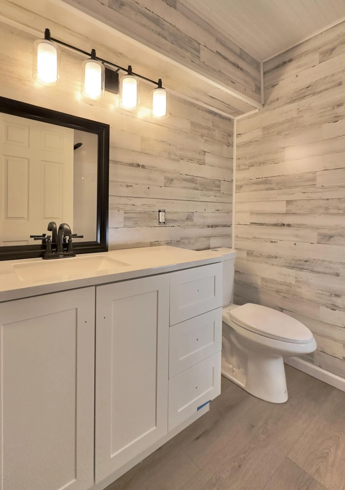 Lower level has 2 bedrooms and 3/4 bathroom