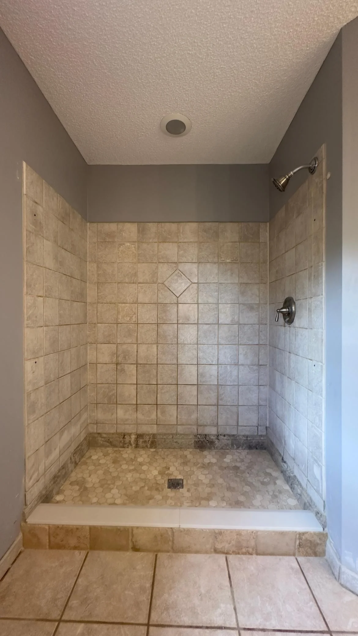 Updated master bath with a walk in shower!
