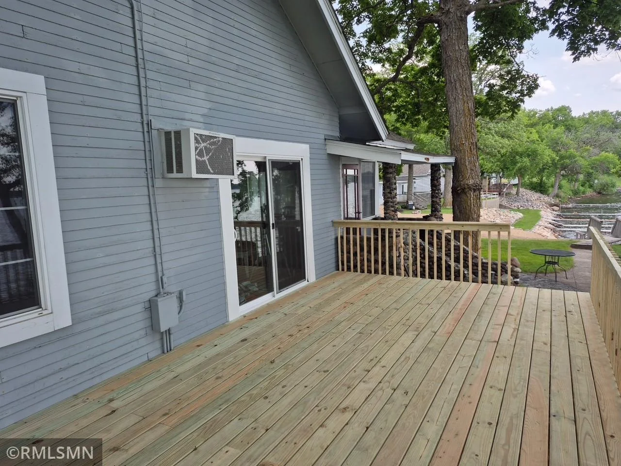 Deck with walk out from living room