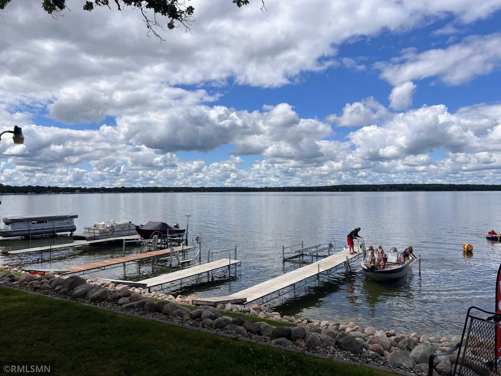 Each cabin has its own boat slip