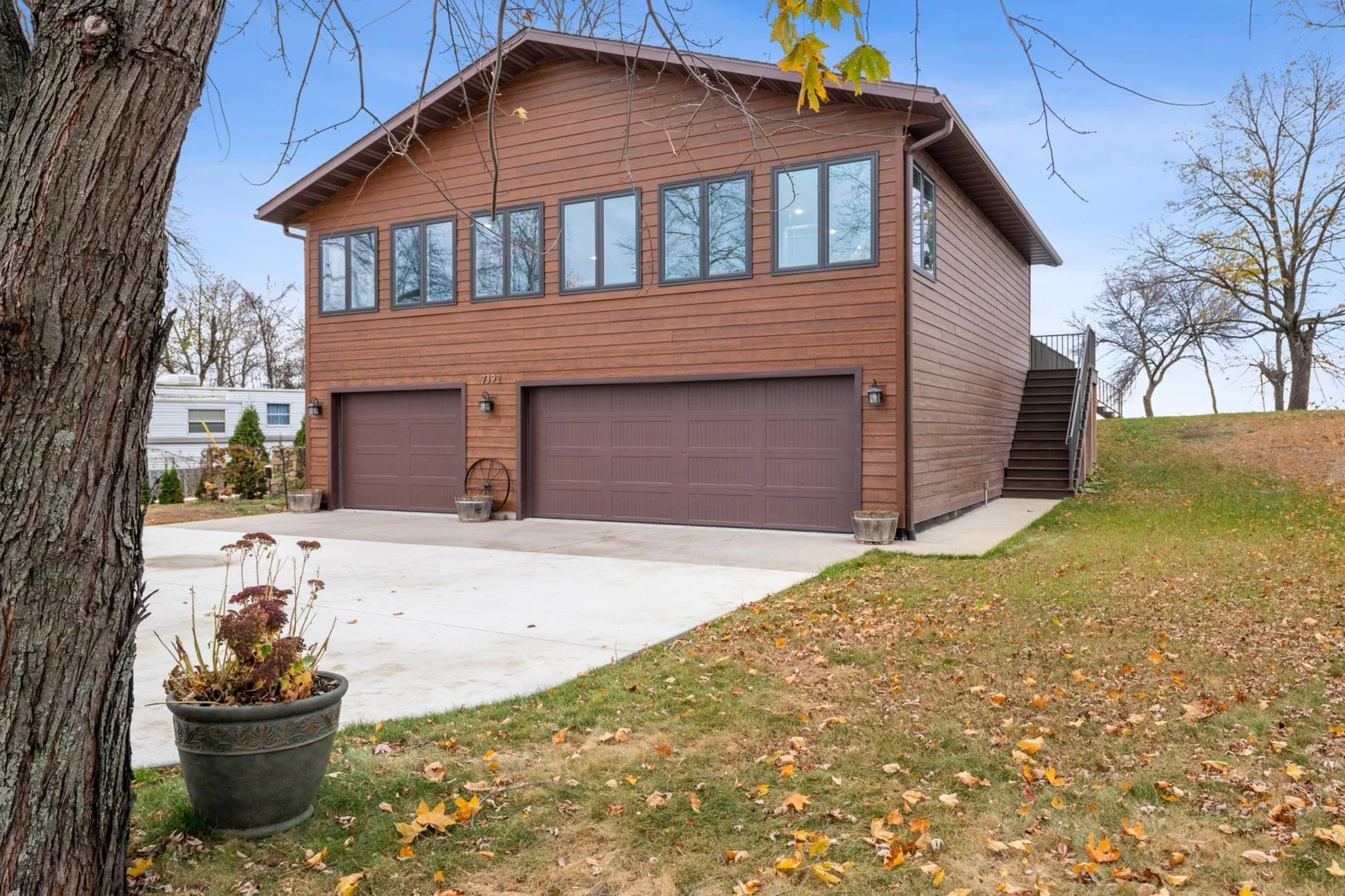 huge tuck under garage