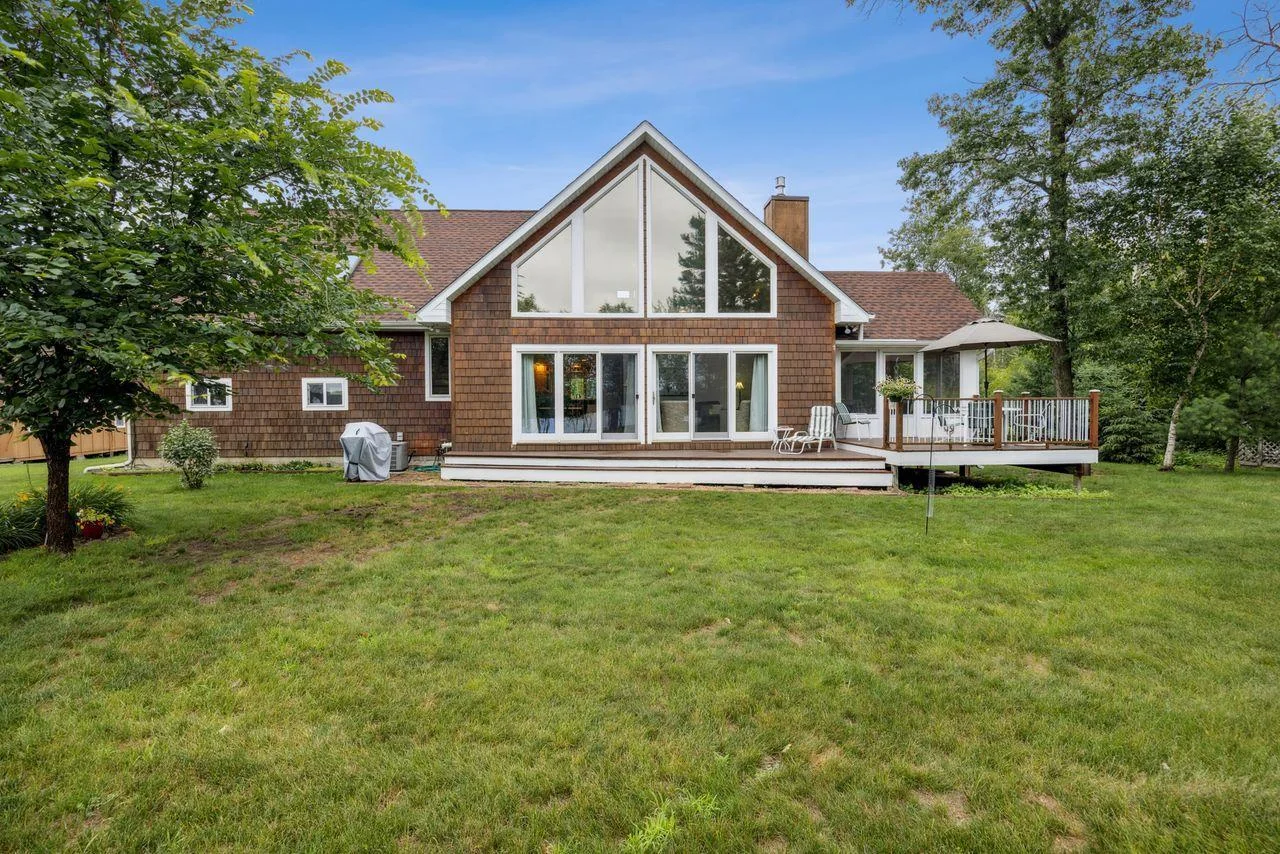 Lakeside view of the house.