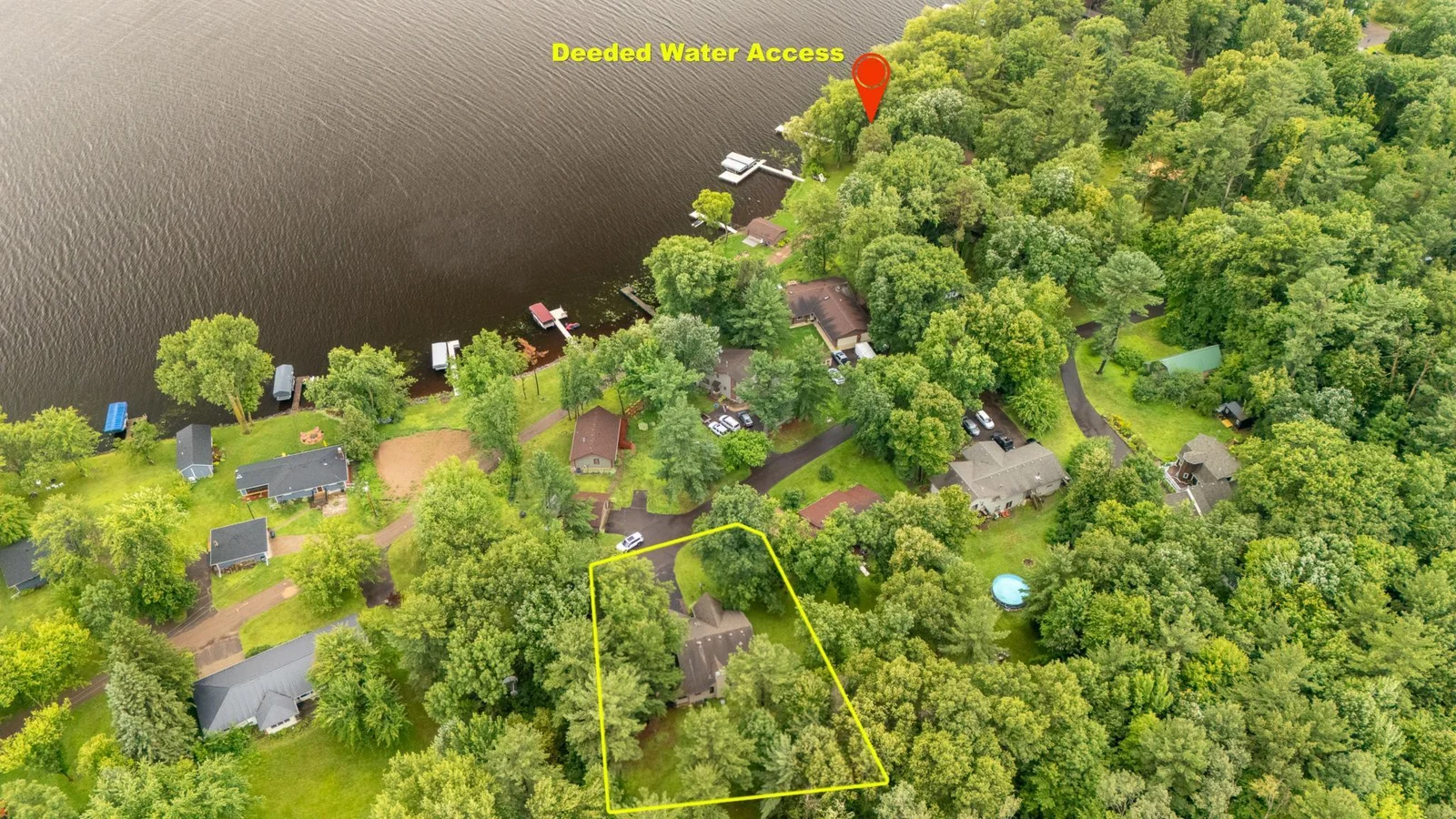 Lot lines and lake access