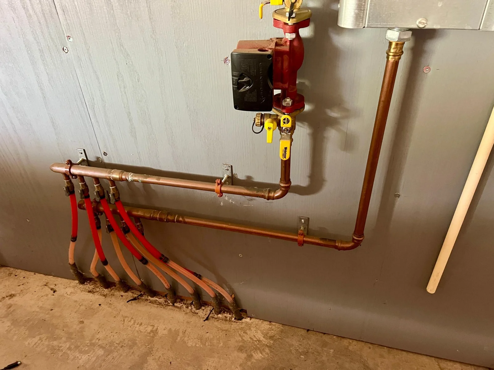 Garage In Floor Heat Prep