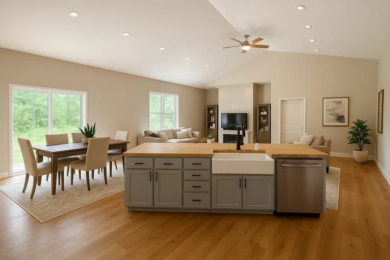Kitchen/Dining Room/Living Room