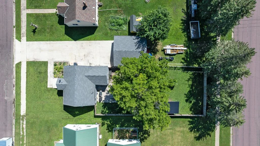 Overhead view of the property