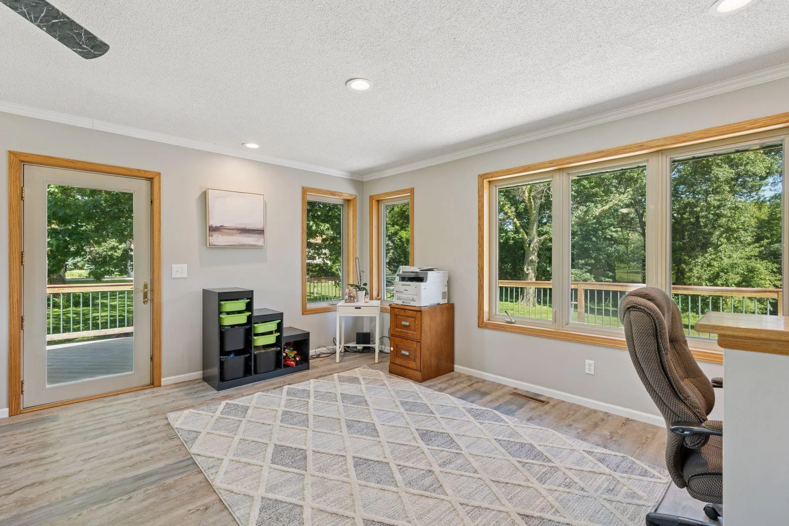 Office space off the family room addition