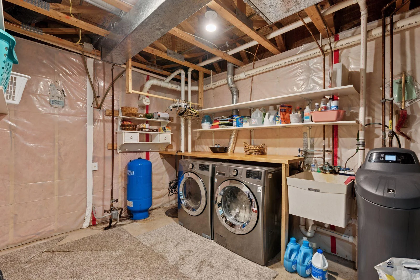 Lower level mechanicals and laundry