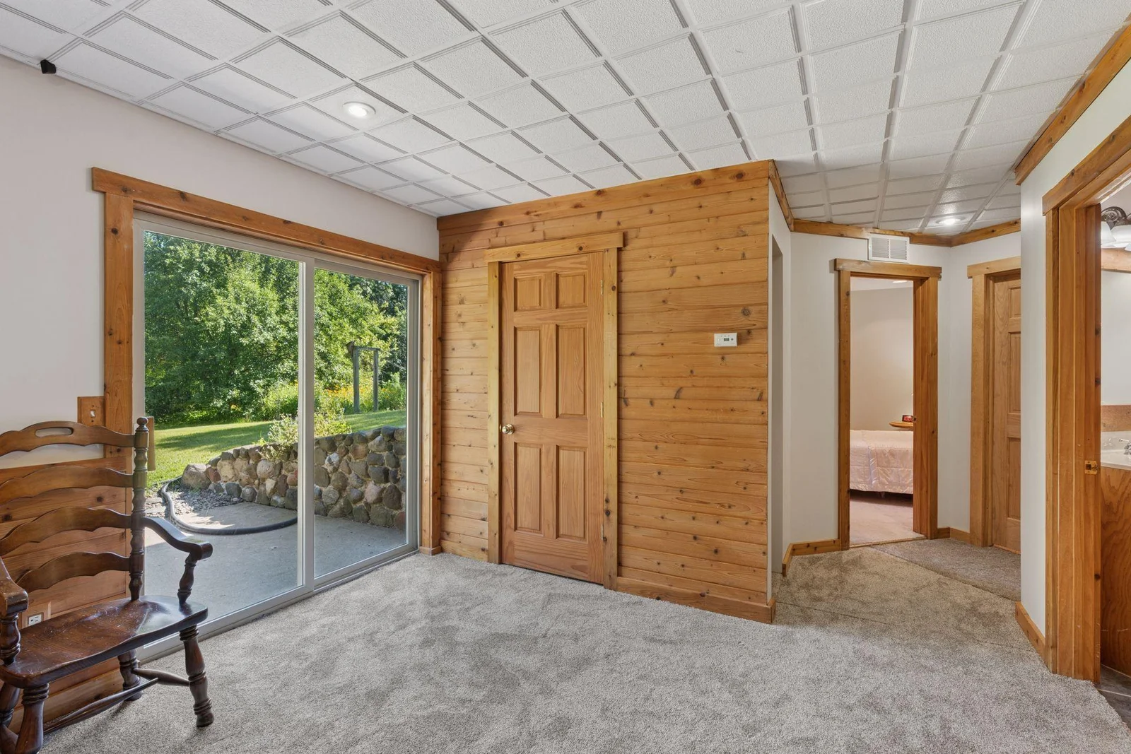 Lower level walks out to the patio and backyard