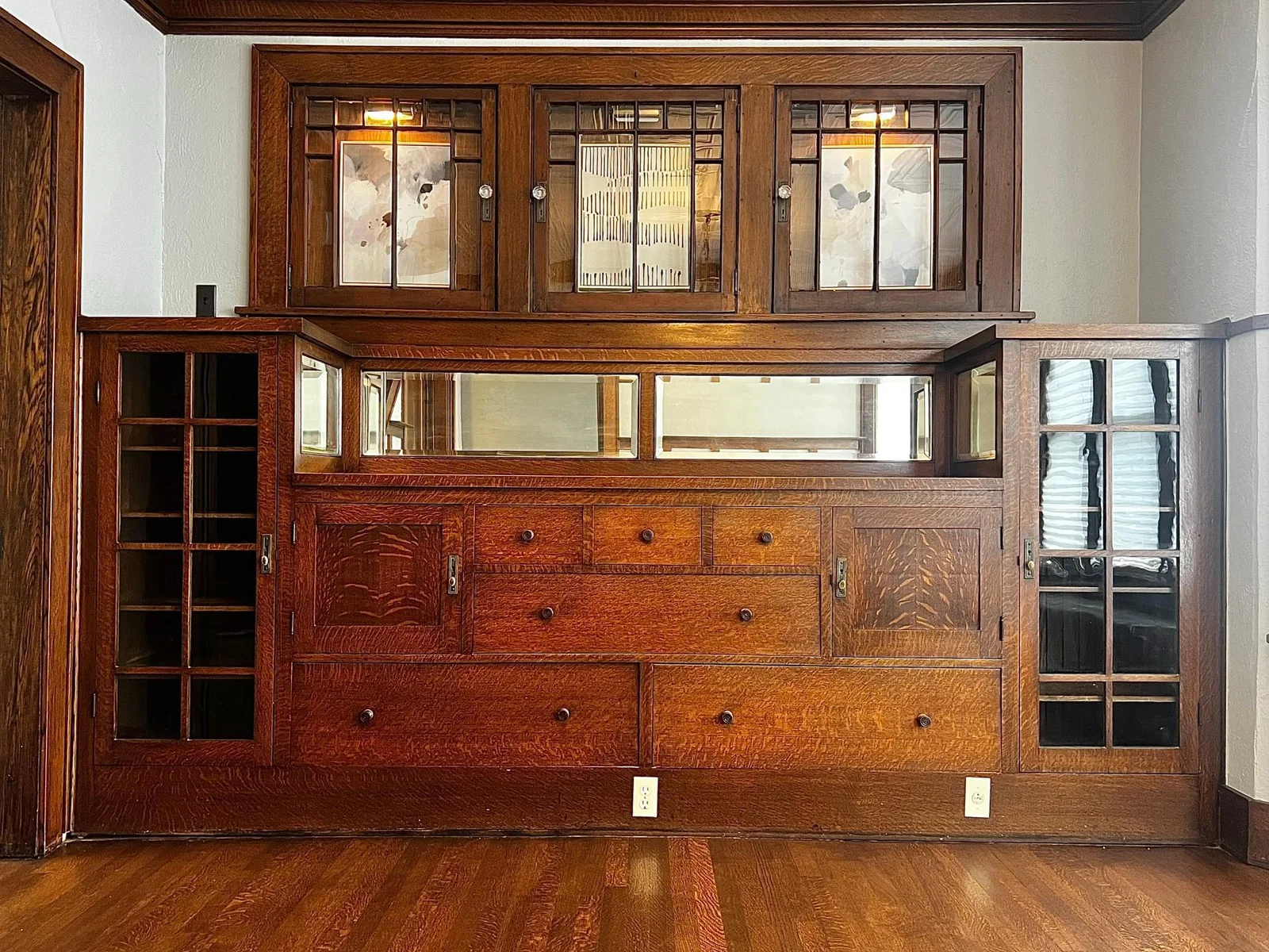 Detail of the Built in Hutch in the Dining Room.