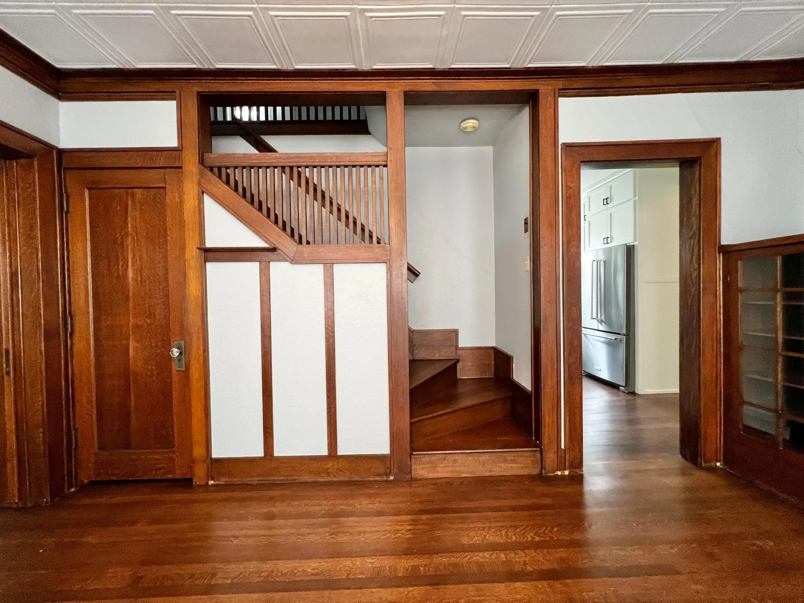 Detail of Closet Door and Stairway.