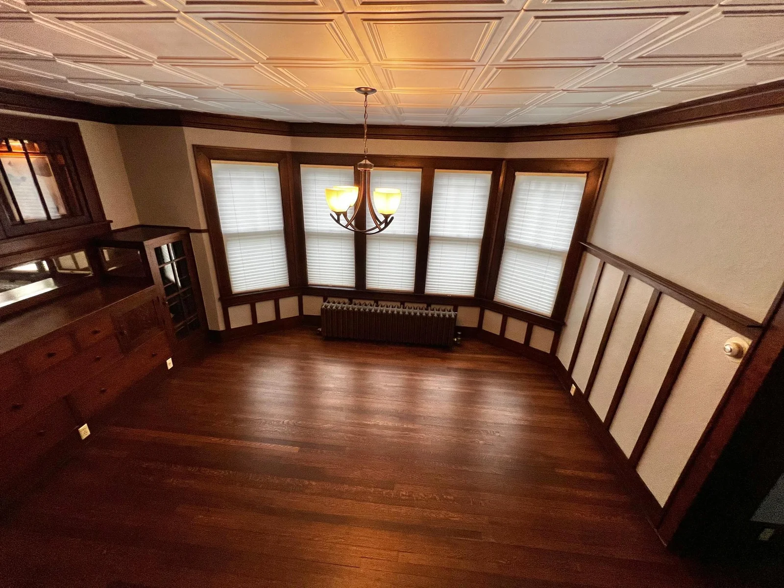 View of the Dining Room from the Stairway.