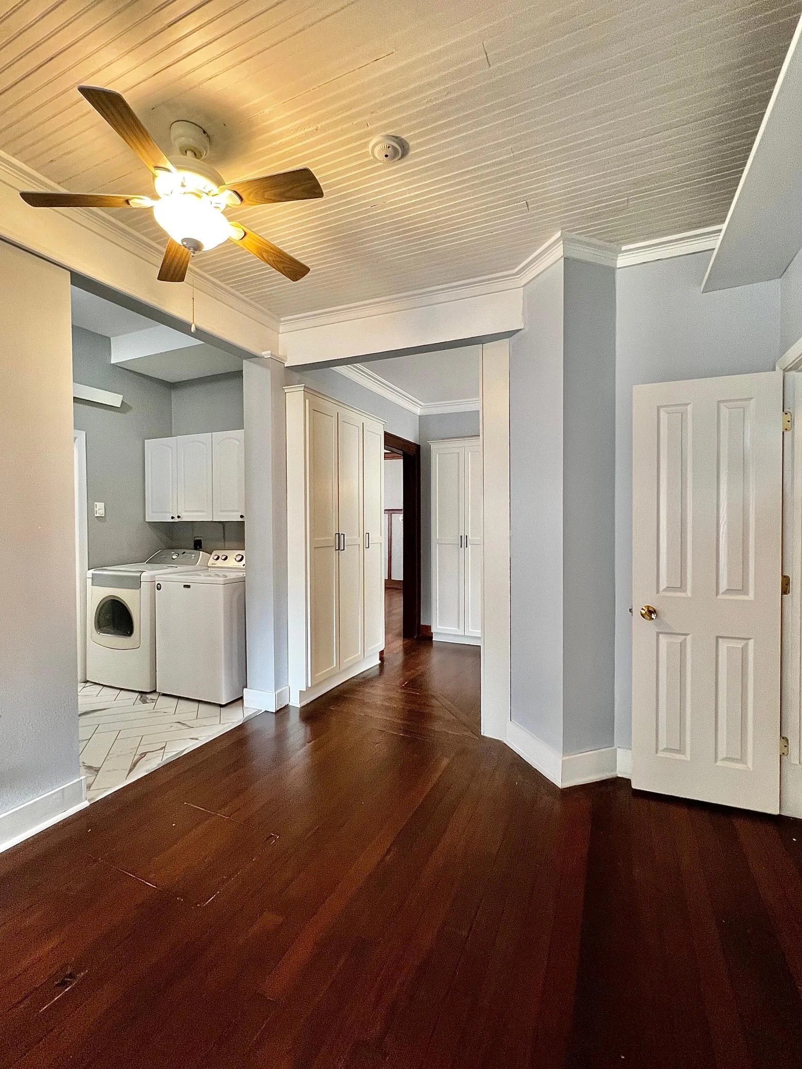 View of Laundry and Doorway to Dining Room.