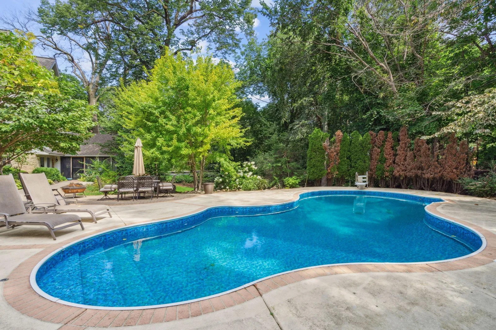 Pool just serviced w/ new liner