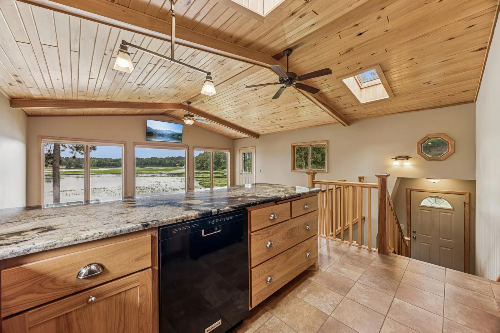 Kitchen Granite Countertop with Stool Seating