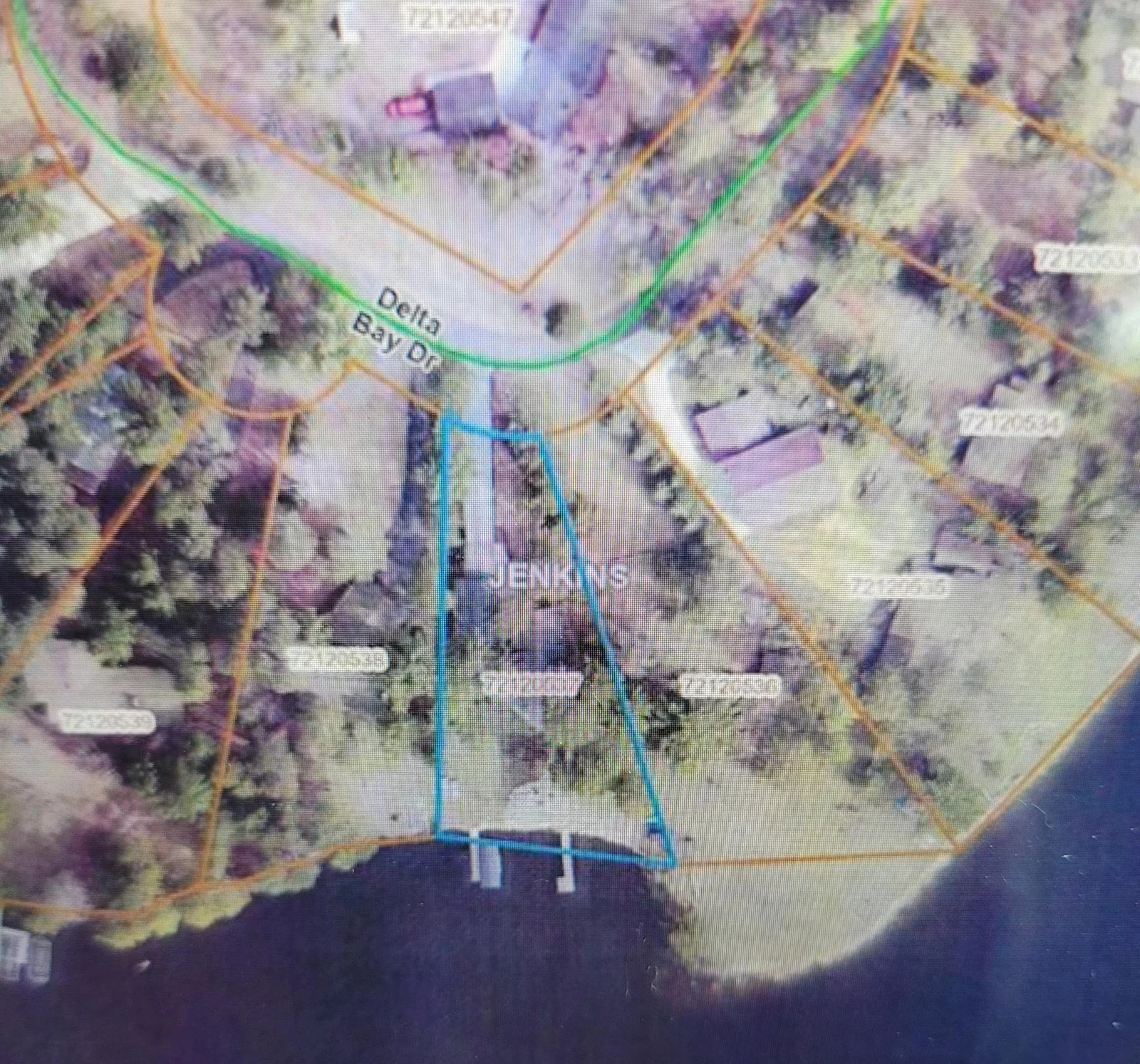 Delta Bay lot lines (approx)
