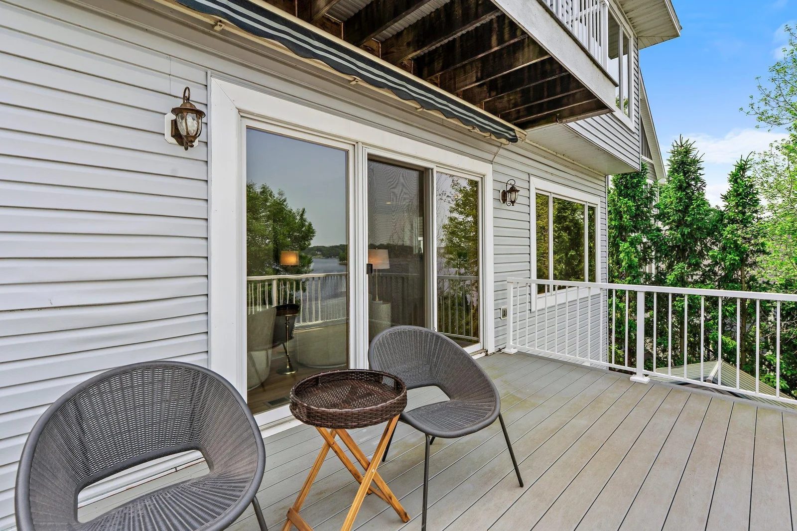 Oversized deck off the dining room
