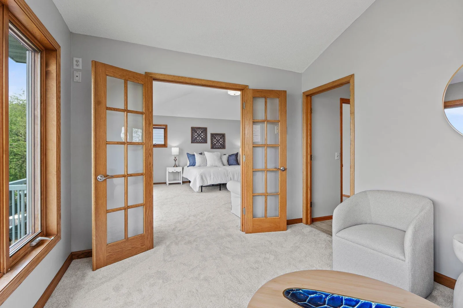 Sitting room could even be a private workout room with a beautiful view!